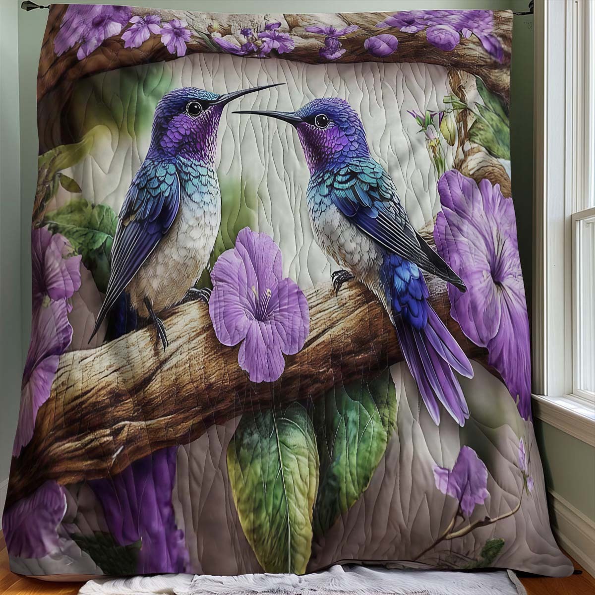 Amethyst Hummingbird Blanket - C025 - Premium Blanket