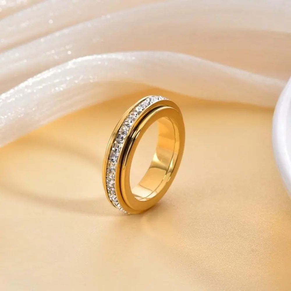 Spinner Fidget Band Rings for Stress Relief and Wedding Promise