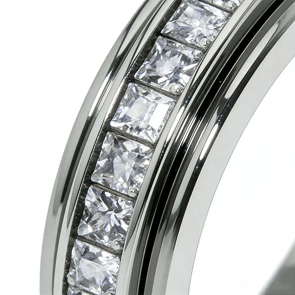 Spinner Fidget Band Rings for Stress Relief and Wedding Promise