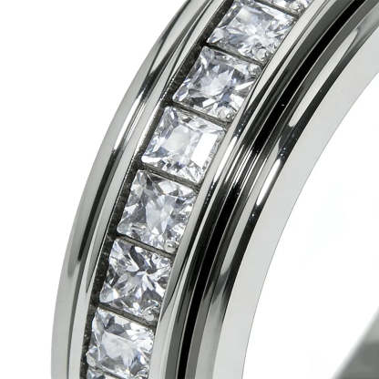 Spinner Fidget Band Rings for Stress Relief and Wedding Promise