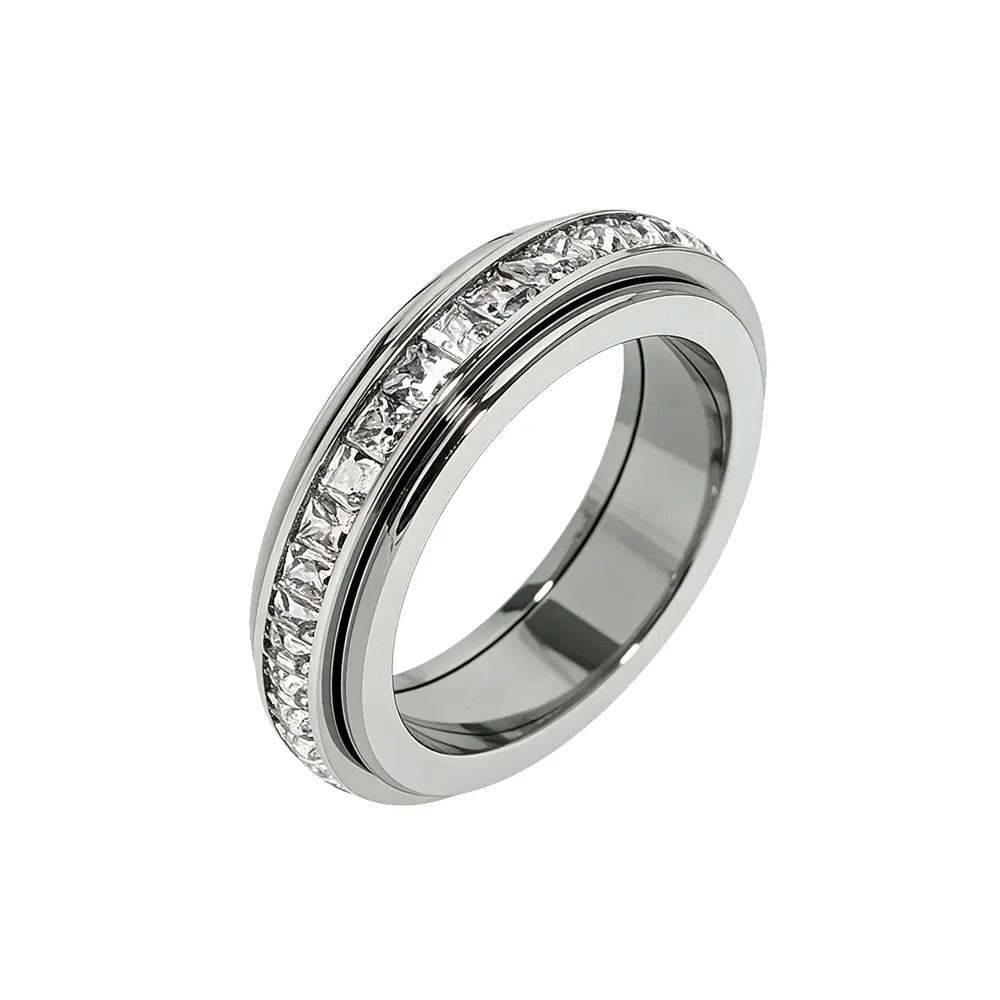 Spinner Fidget Band Rings for Stress Relief and Wedding Promise