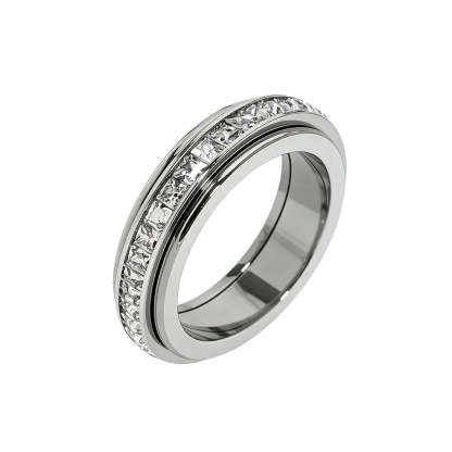 Spinner Fidget Band Rings for Stress Relief and Wedding Promise