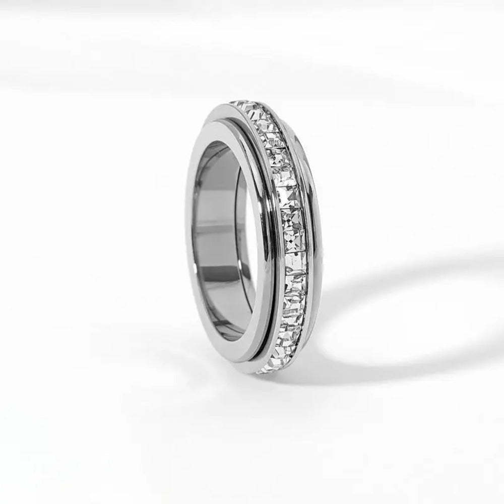 Spinner Fidget Band Rings for Stress Relief and Wedding Promise