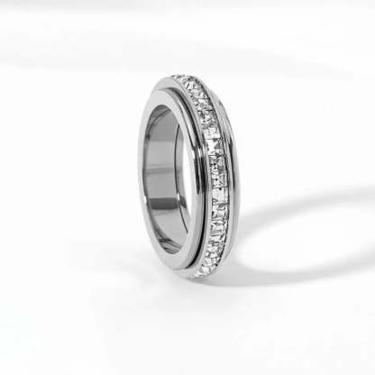 Spinner Fidget Band Rings for Stress Relief and Wedding Promise