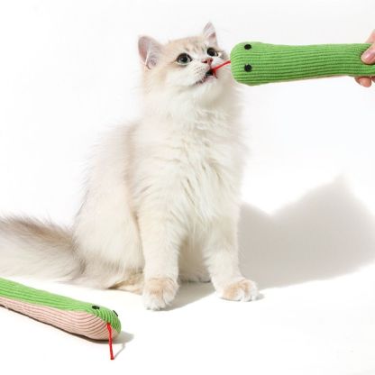 Interactive Snake Plush Toy for Cats & Dogs – Crinkle Paper Inside, Bite-Resistant Design