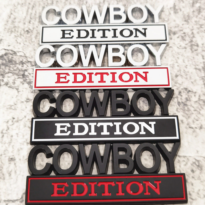 Cowboy Edition - 2 Pcs Emblem Sticker Badge - TE021