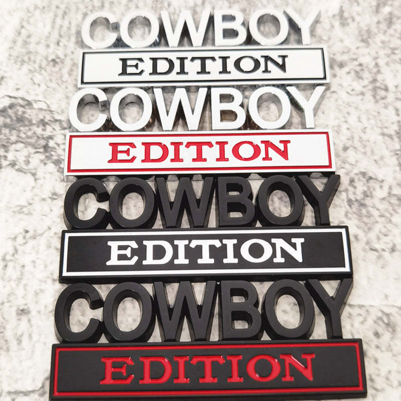 Cowboy Edition - Emblem Sticker Badge, Funny Decals for Car, Truck, SU
