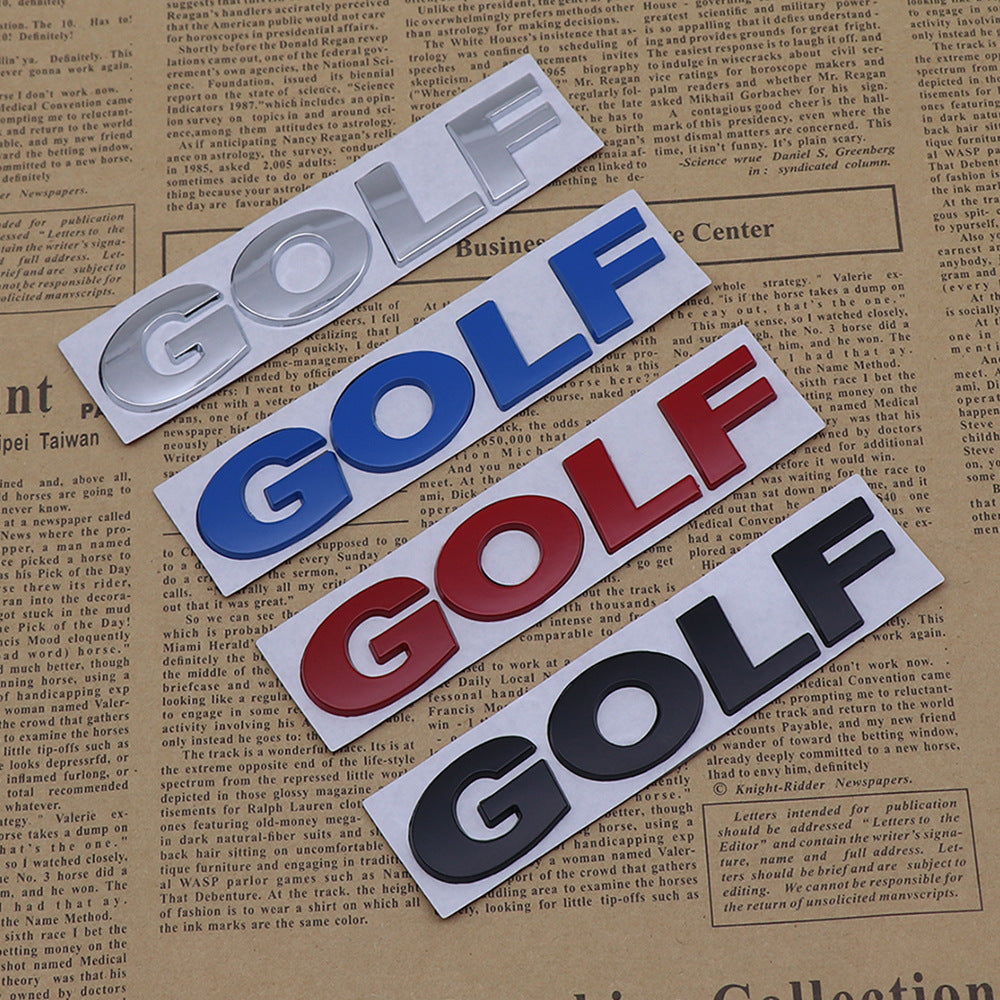 Golf - 2 Pcs Emblem Sticker Badge - TE033