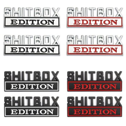 Shitbox Edition - 2 Pcs Emblem Sticker Badge - TE016