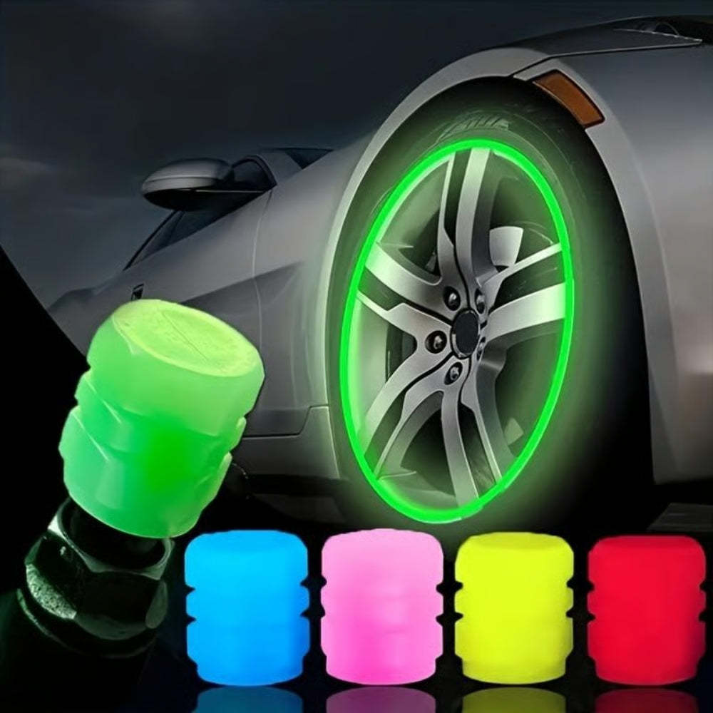 50PCS Glow-in-the-Dark Car Tire Valve Cap Set