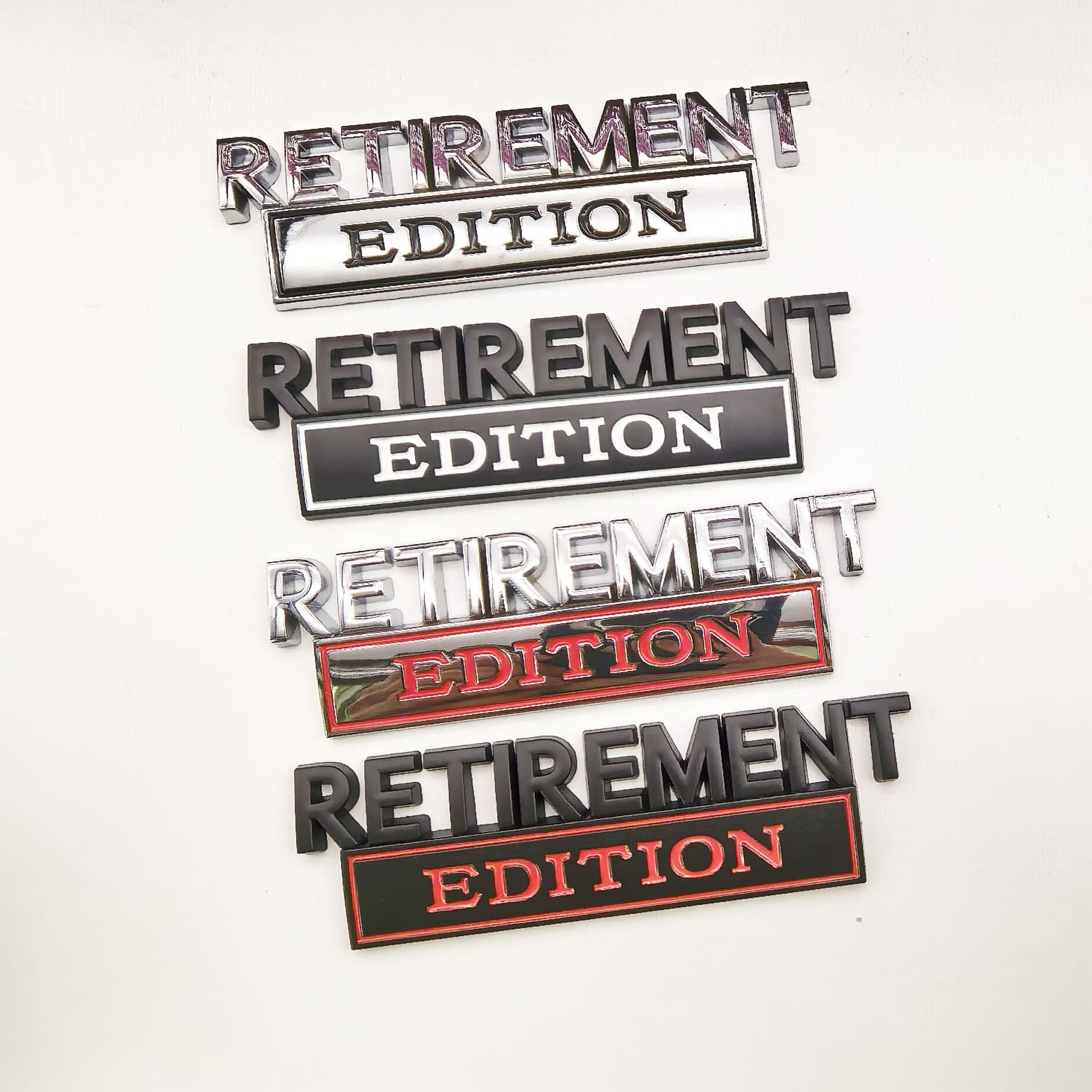Retirement Edition - 2 Pcs Emblem Sticker Badge - TE030