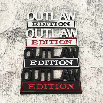 Outlaw Edition - 2 Pcs Emblem Sticker Badge - TE015