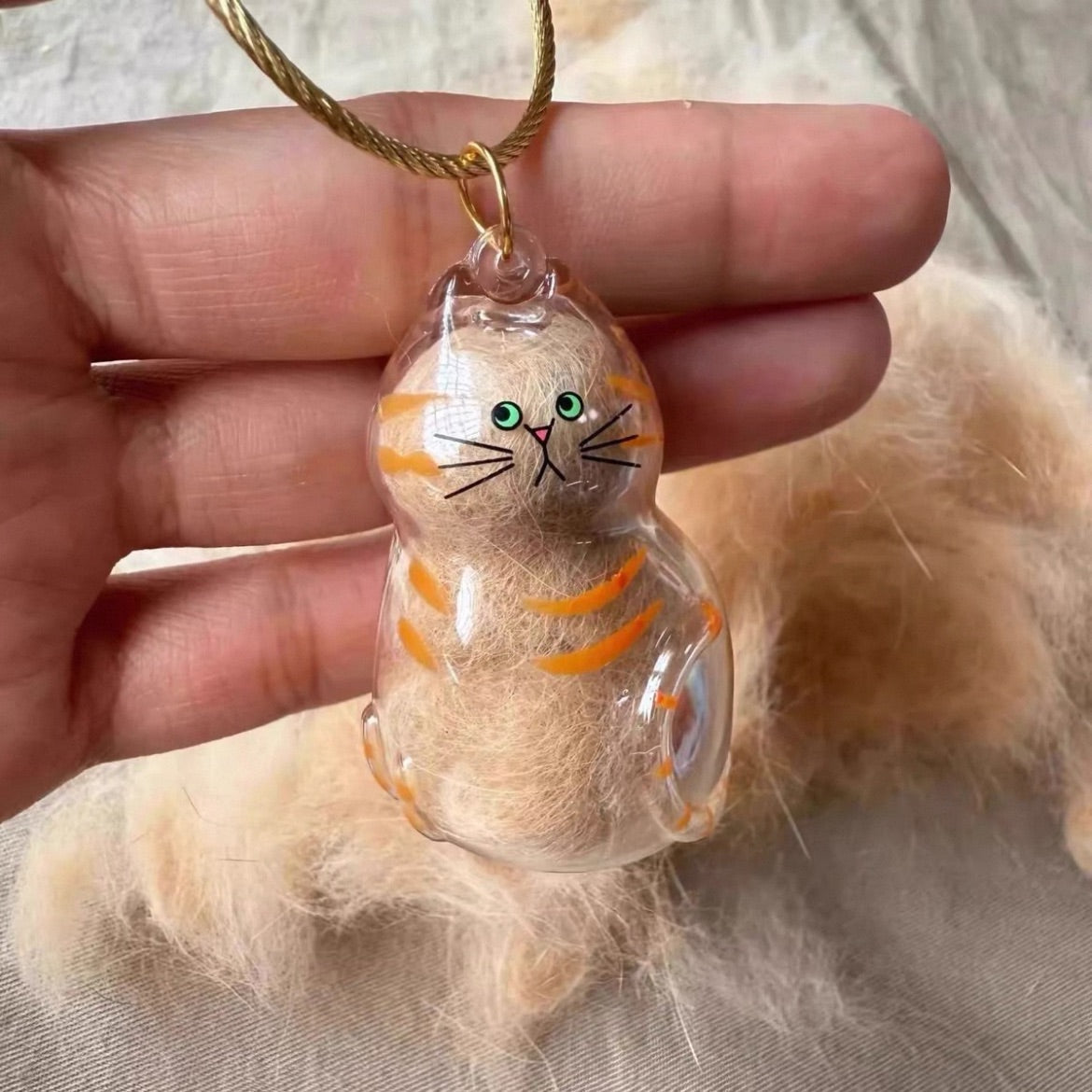 Fur-ever Loved Cat Hair Memorial Pendant