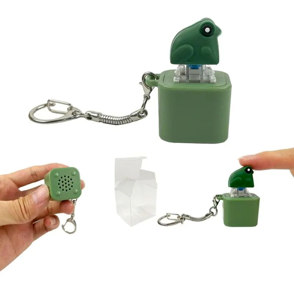 Press & Hear Fun Animal Keychain – Sound Effect LED Keychain Toy
