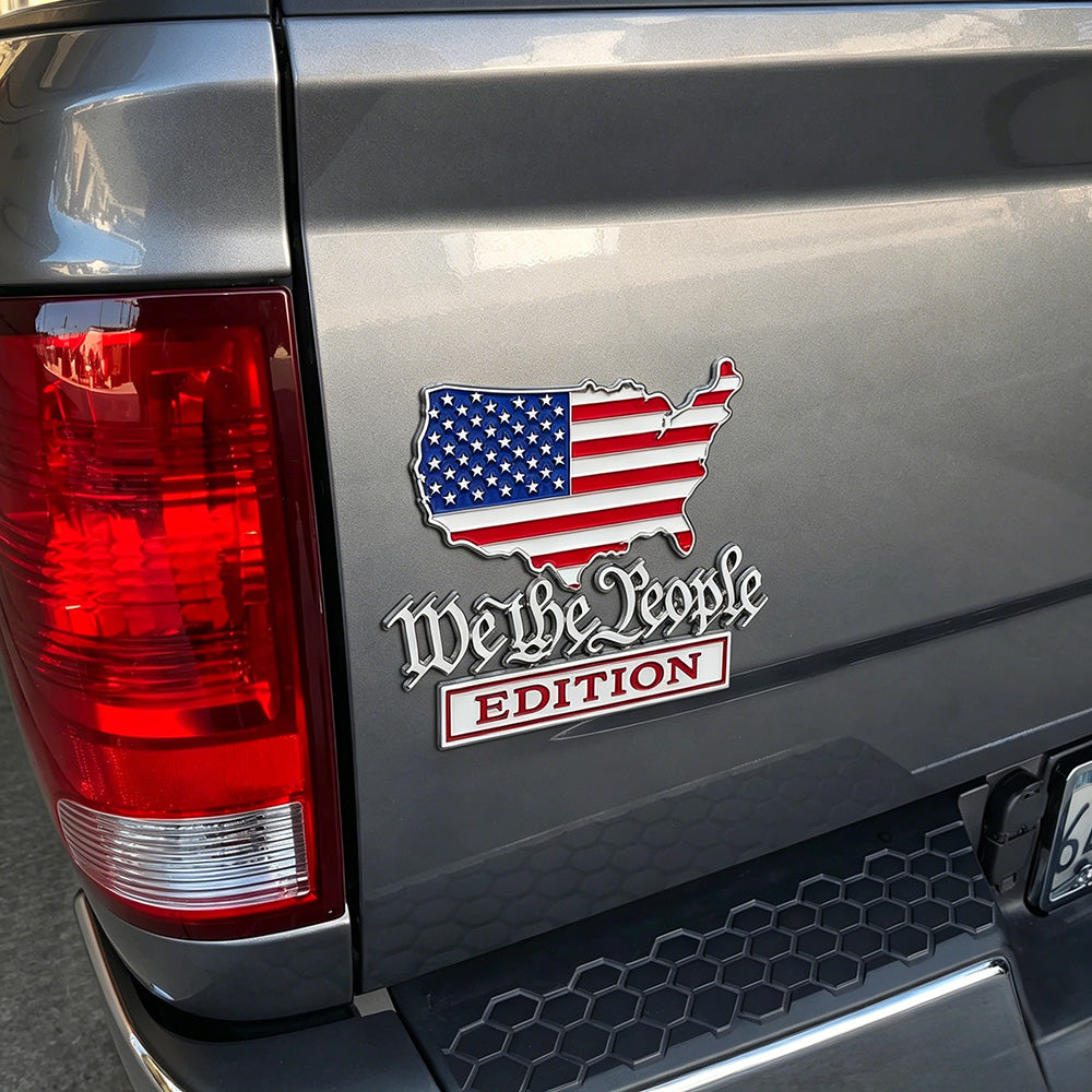 We The People Patriot Flag Edition Car Emblem Metal Badge