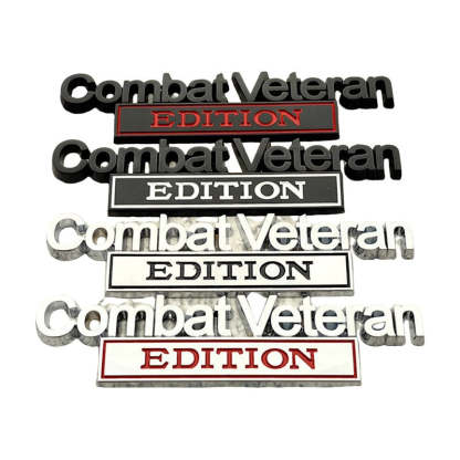 Combat Veteran - 2 Pcs Emblem Sticker Badge - TE007