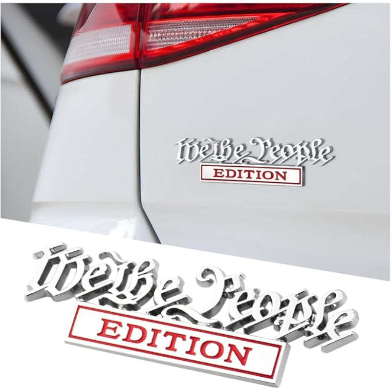 We the People Edition - 2 Pcs Emblem Sticker Badge - TE020