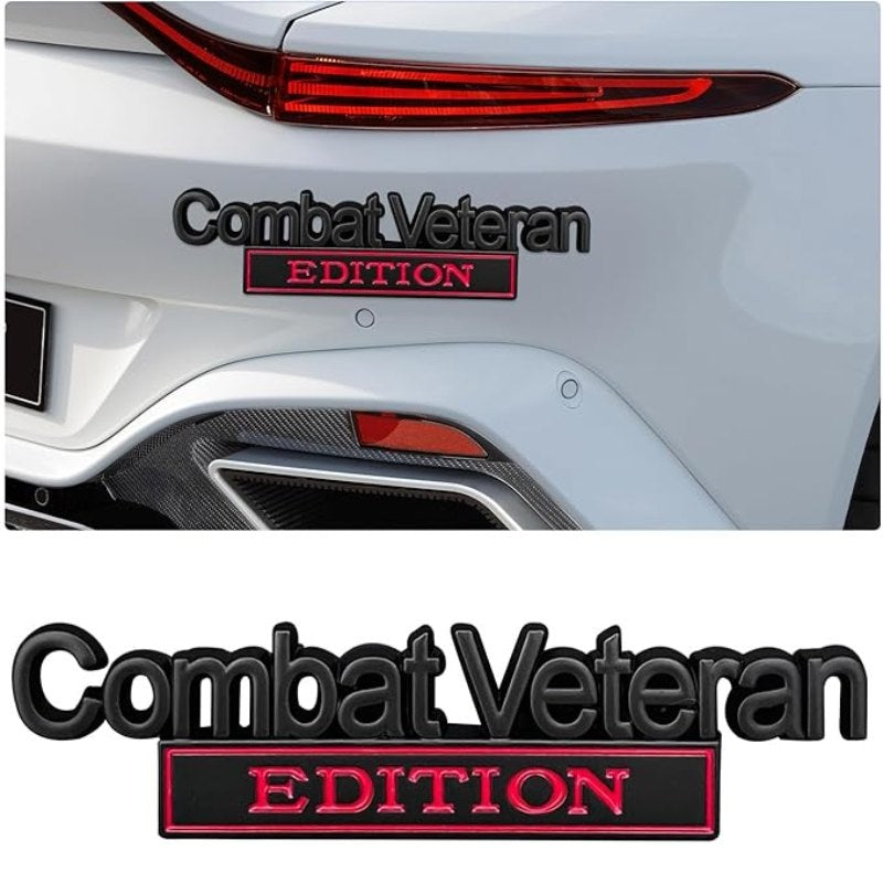 Combat Veteran - 2 Pcs Emblem Sticker Badge - TE007
