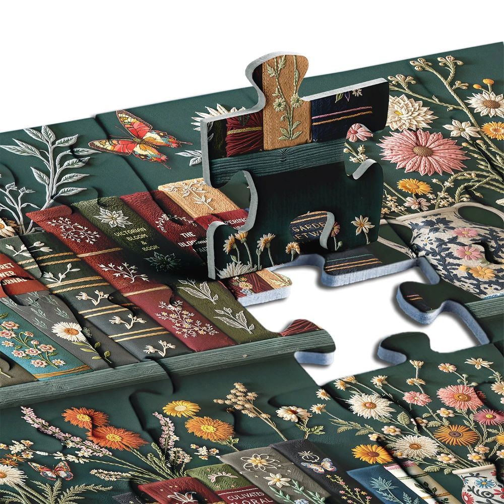 Blooming Bookshelf Jigsaw Puzzles 1000 Pieces