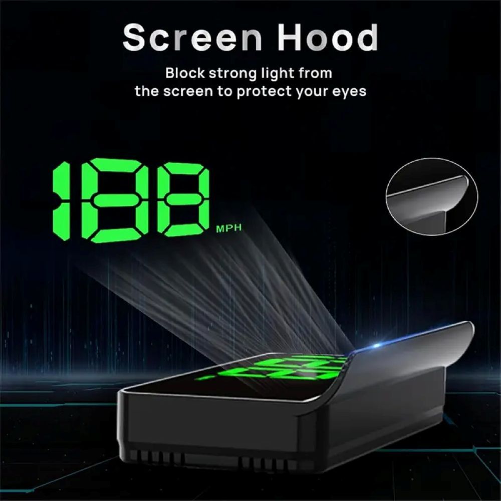 GPS Head-Up Display for Cars – Digital MPH Speedometer with HUD Projection