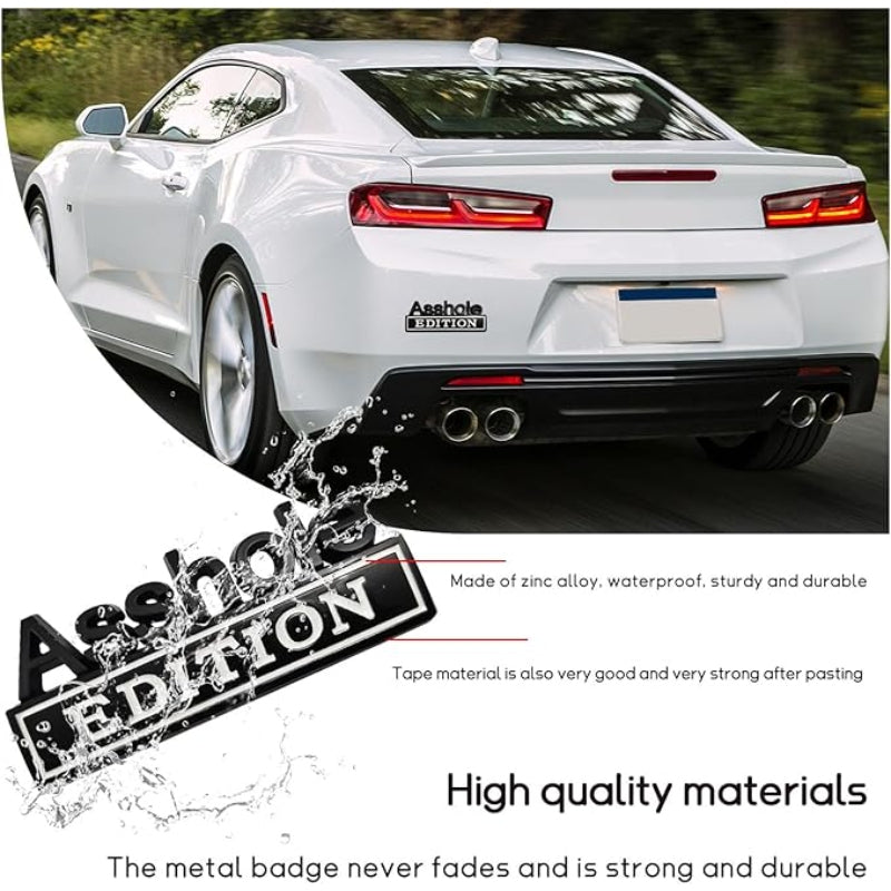 Asshole Edition - 2 Pcs Emblem Sticker Badge - TE009