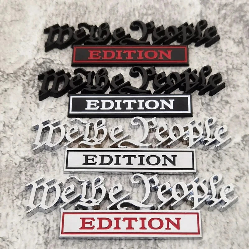 We the People Edition - 2 Pcs Emblem Sticker Badge - TE020