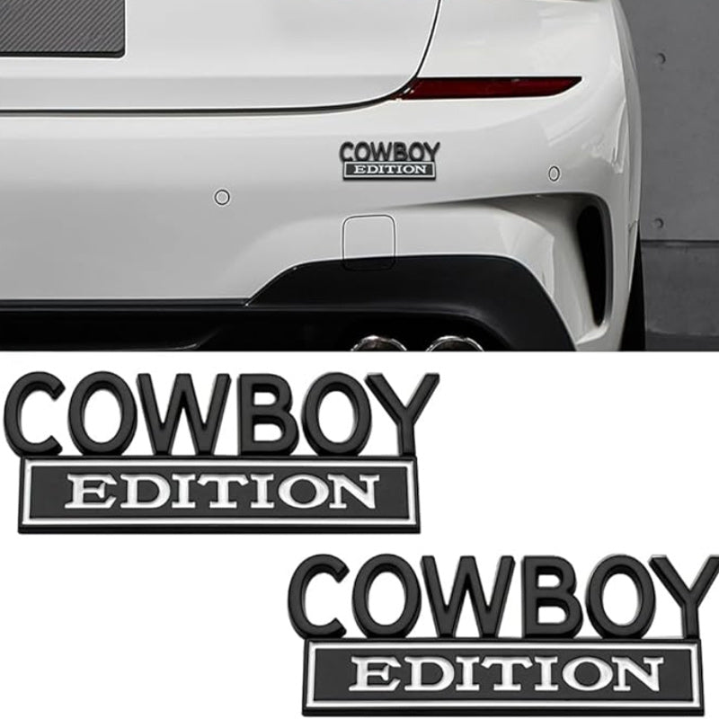 Cowboy Edition - 2 Pcs Emblem Sticker Badge - TE021