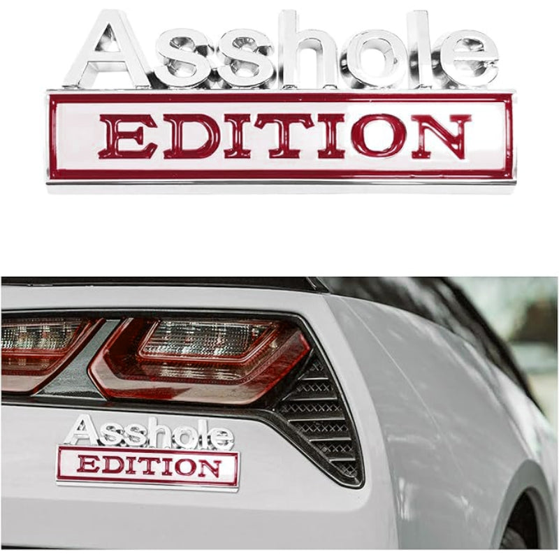 Asshole Edition - 2 Pcs Emblem Sticker Badge - TE009