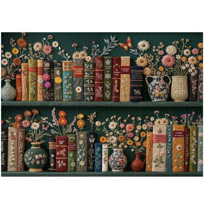 Blooming Bookshelf Jigsaw Puzzles 1000 Pieces
