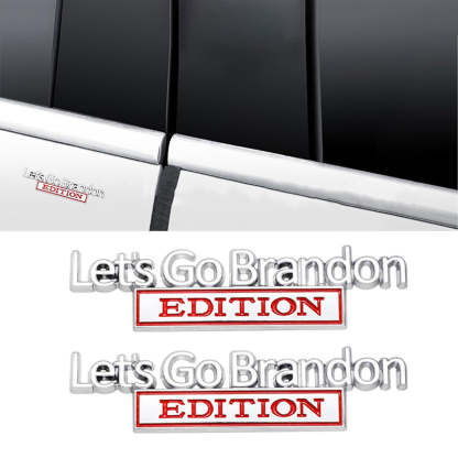 Lets Go Brandon Edition - 2 Pcs Emblem Sticker Badge - TE040