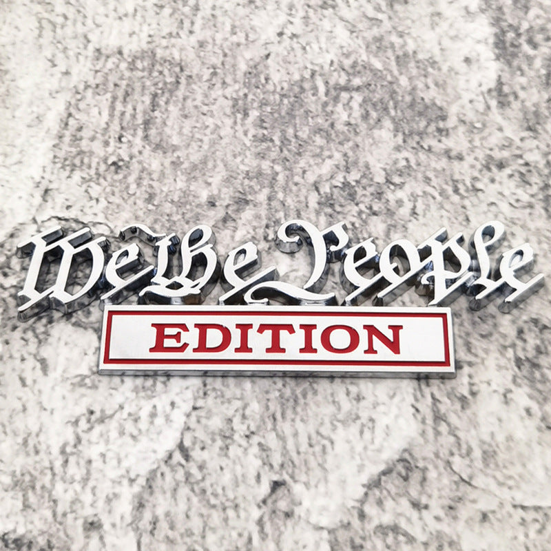 We the People Edition - 2 Pcs Emblem Sticker Badge - TE020