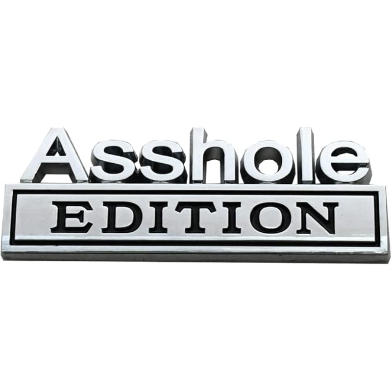 Asshole Edition - 2 Pcs Emblem Sticker Badge - TE009