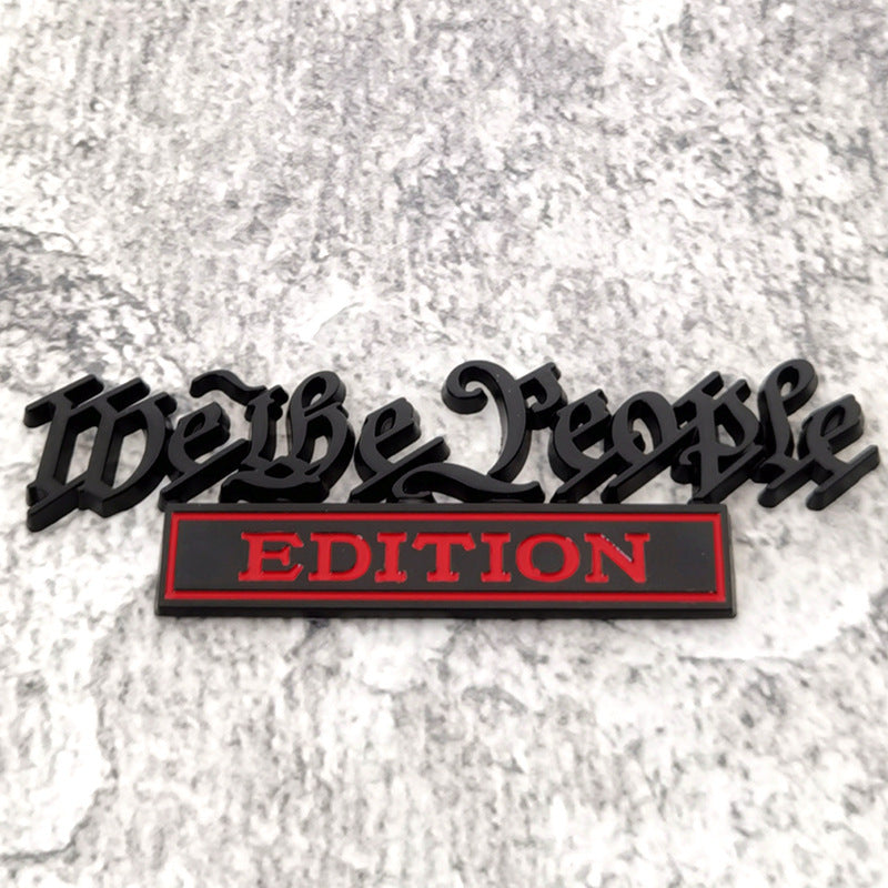 We the People Edition - 2 Pcs Emblem Sticker Badge - TE020