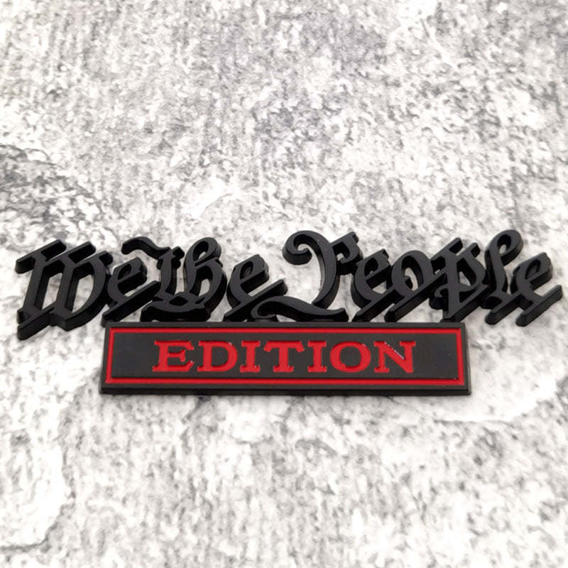 We the People Edition - 2 Pcs Emblem Sticker Badge - TE020