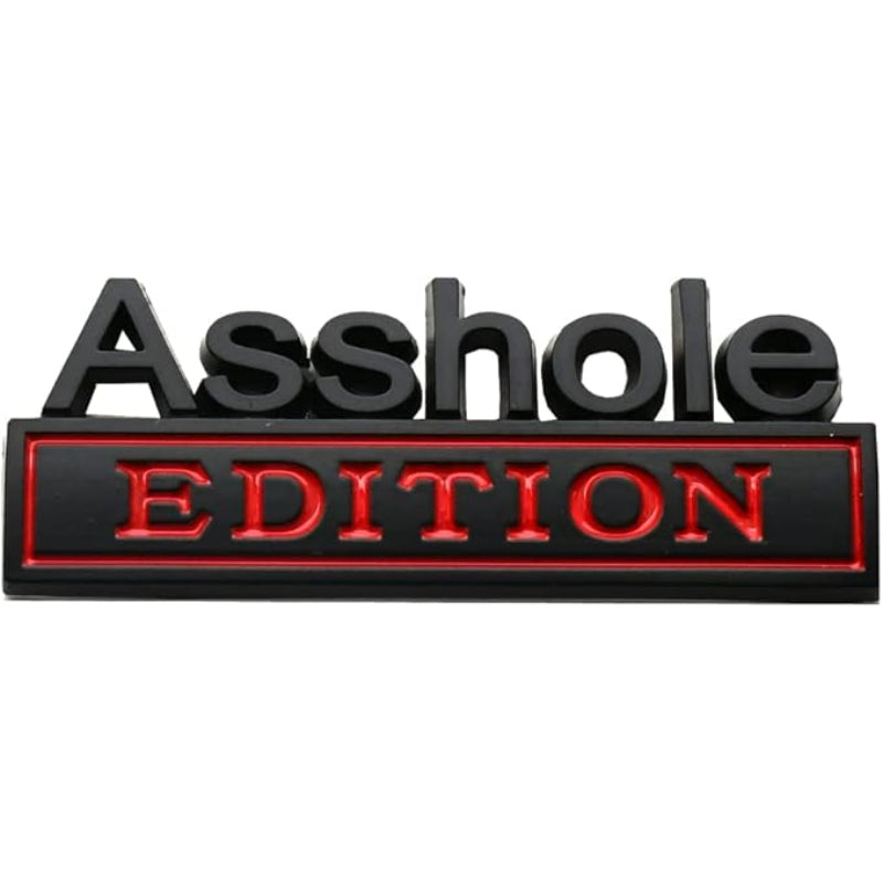 Asshole Edition - 2 Pcs Emblem Sticker Badge - TE009