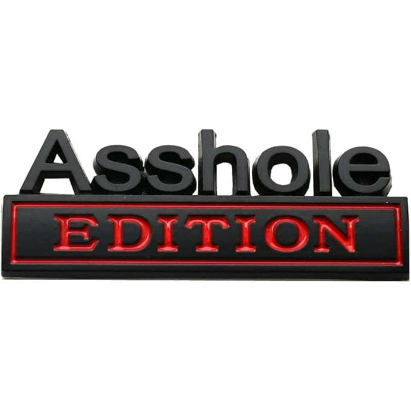 Asshole Edition - 2 Pcs Emblem Sticker Badge - TE009