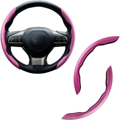 Carbon Fiber Silicone Anti-Slip Car Steering Wheel Cover Universal Fit