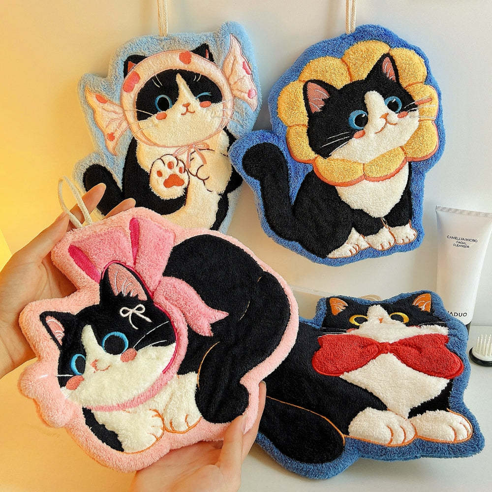 Adorable Cat Hand Towels - H549