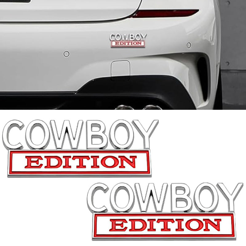 Cowboy Edition - 2 Pcs Emblem Sticker Badge - TE021