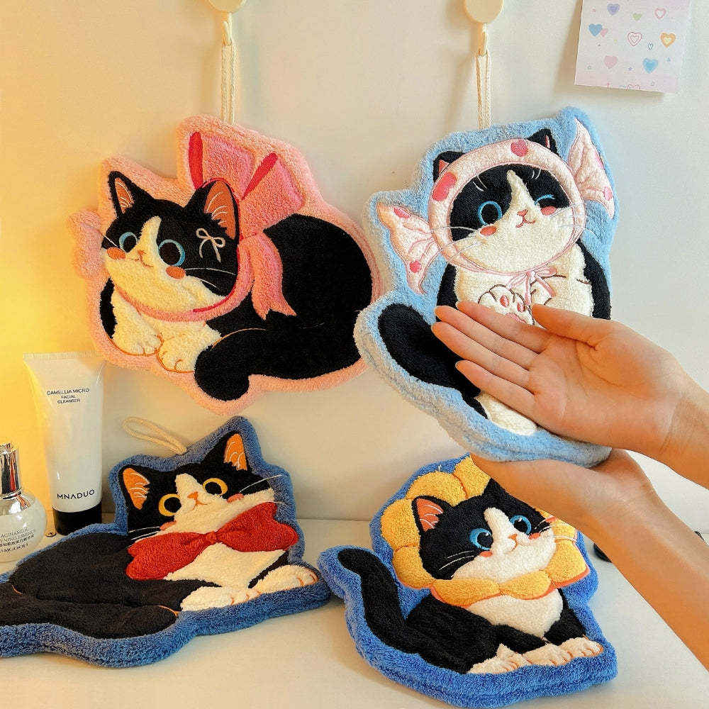 Adorable Cat Hand Towels - H549