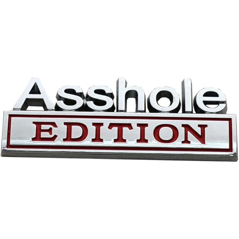 Asshole Edition - 2 Pcs Emblem Sticker Badge - TE009