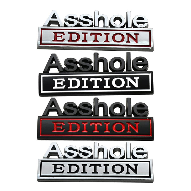 Asshole Edition - 2 Pcs Emblem Sticker Badge - TE009