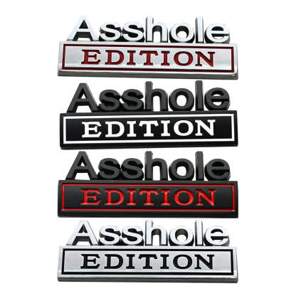 Asshole Edition - 2 Pcs Emblem Sticker Badge - TE009
