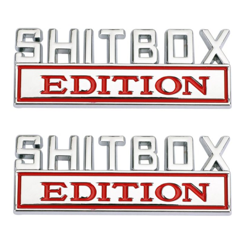 Shitbox Edition - 2 Pcs Emblem Sticker Badge - TE016