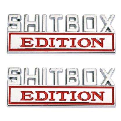 Shitbox Edition - 2 Pcs Emblem Sticker Badge - TE016