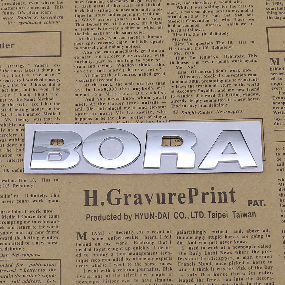 Bora - 2 Pcs Emblem Sticker Badge - TE032