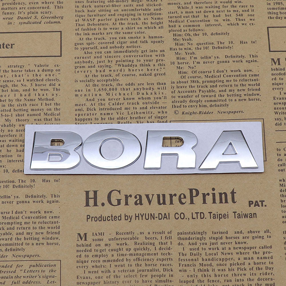 Bora - 2 Pcs Emblem Sticker Badge - TE032
