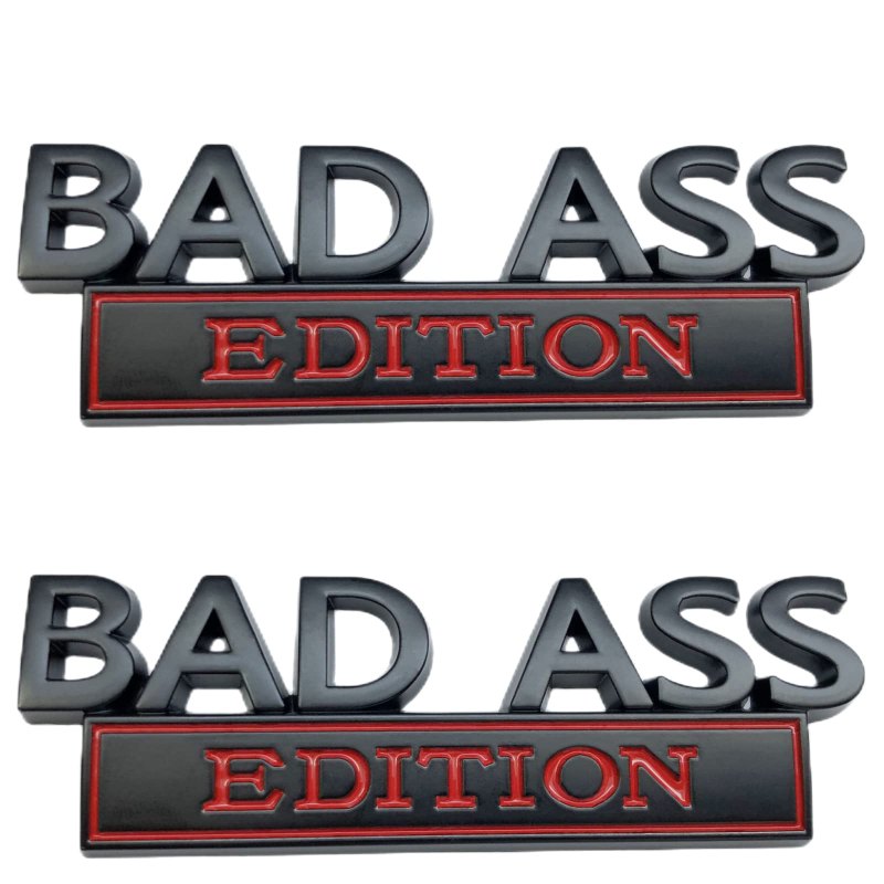 Bad Ass Edition - 2 Pcs Emblem Sticker Badge - TE005