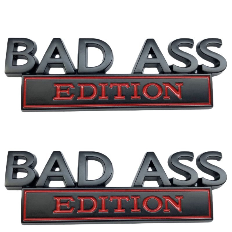 Bad Ass Edition - 2 Pcs Emblem Sticker Badge - TE005