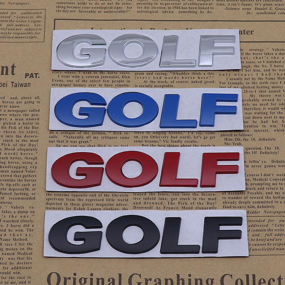 Golf - 2 Pcs Emblem Sticker Badge - TE033